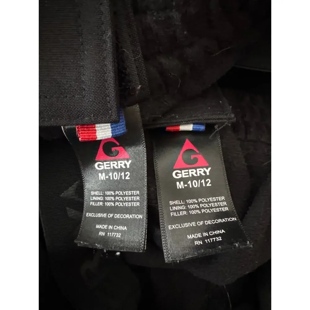 Gerry performance snow ski snowboard pants removable suspenders black 10-12